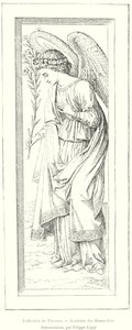 Colecção Florence, Academia de Belas Artes, Anunciação, de Filippo Lippi (gravura) de Italian School