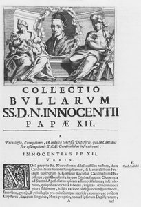 Coleção dos Touros Papais do Papa Inocêncio XII (gravura) de Italian School