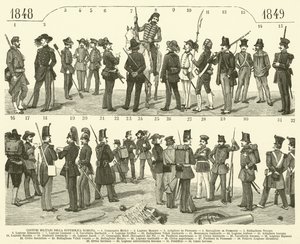 Roupas Militares da República Romana (gravura) de Italian School