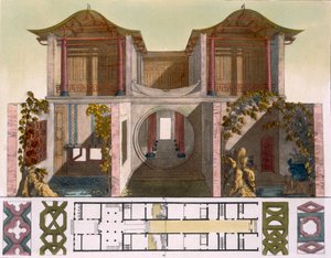 Tribunal do salão da audiência do palácio imperial, Beijing, c.1820s-30s de Italian School