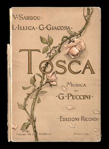 Capa, Libretto de Tosca por Giacomo Puccini, Edizione Ricordi, Itália de Italian School