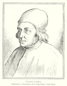 Cristoforo Landino, Chanceler e Secretário da República de Italian School