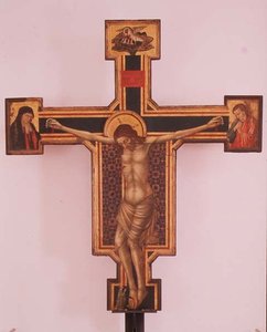 Crucifixo (tempera sobre madeira) de Italian School