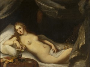 Danaë e a chuva de ouro de Italian School