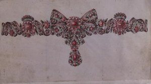 Design para um collier (desenho) de Italian School