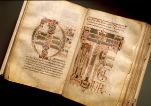 Página dupla de um manuscrito litúrgico do século XI. (Ms.B 8, folii 170v. 171r.) De Sant