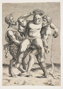 Silenus bêbado de Italian School