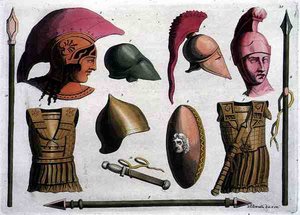 Exemplos de Armas e Armaduras Etruscas, de 