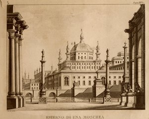 Exterior de uma Mesquita, cenografia para 