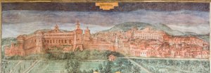 Fiorano modenese, Castelo de Spezzano, Sala das Vistas: Vista de Sassuolo de Italian School