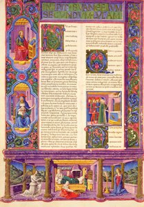 Fol.157v Segundo Evangelho de Lucas, da Bíblia de Borso d