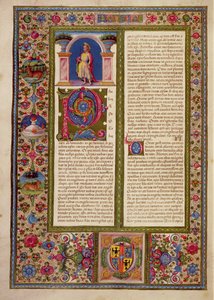 Fol.195v Carta de S. Paulo a Cortina, da Bíblia de Borso d
