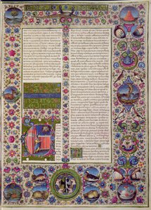 Fol.44r Palavras de abertura de Levítico, da Bíblia Borso d