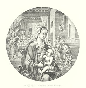 Fra Filippo Lippi, A Vida da Virgem, Colecção Pitti Palace (gravura) de Italian School