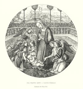 Fra Filippo Lippi, Sagrada Família, Colecção Pitti Palace (gravura) de Italian School