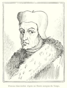 Franceso Guicciardini depois de um desenho anónimo do Tempo (gravura) de Italian School