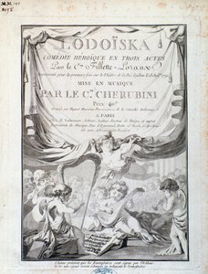 Frontispício de Lodoiska, ópera de Luigi Cherubini de Italian School