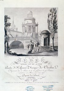 Frontispício da partitura de Medéia (cena 3), ópera de Luigi Cherubini de Italian School