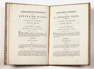 Regulamento Geral do Instituto Elisa de Lucca, concedido em Lucca, em 14 de julho de 1811 (impresso) de Italian School