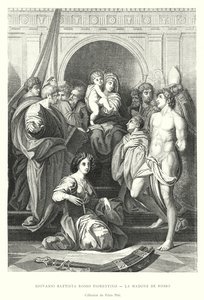 Giovanni Battista Rosso Fiorentino, La Madone de Rosso, Collection du Palais Pitti (gravura) de Italian School