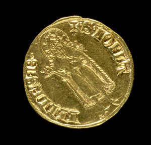 Florina de ouro (reversa) representando São João Batista, florentino, 1252 (para anverso ver 83495)