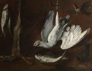 Lebre, Colhereiro e Peixe, meados dos anos 1600 de Italian School