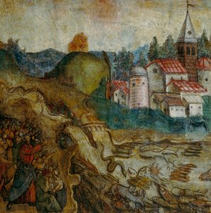 O mar secará, detalhe da Revelação de João de Italian School