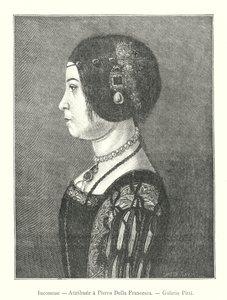 Inconnue, Attribuee a Pierro Della Francesca, Galerie Pitti (gravura) de Italian School