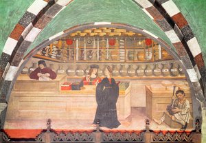 Interior de uma farmácia de Italian School