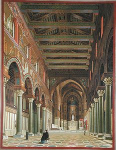 Interior do Duomo di Monreale, Sicília de Italian School