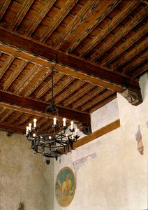 Vista interior da Câmara Municipal (palazzo degli Anziani) de Italian School