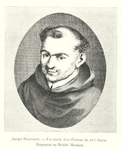 Jacopo Passavanti, Fac-símile de um Retrato do Século XVI, emprestado do Museu Britânico (gravura) de Italian School