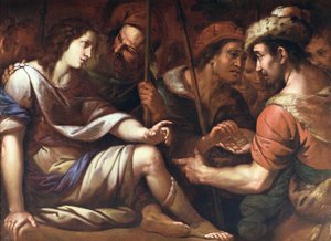 José vendido pelos seus irmãos, c.1650 (óleo sobre tela) de Italian School
