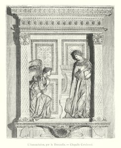 A Anunciação, de Donatello, Capela Cavalcanti (gravura) de Italian School