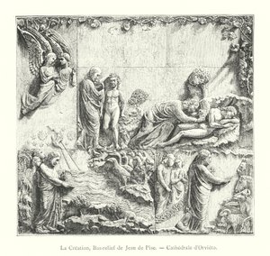 La Creation, Bas-relief de Jean de Pise, Cathedrale d