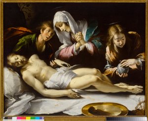 Lamentação sobre o Cristo morto, 1615-17 de Italian School