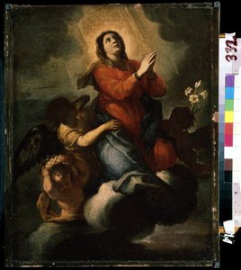 "A Assunção da Bem-Aventurada Virgem Maria" (A Assunção da Bem-Aventurada Virgem Maria) Pintura da Escola Italiana do século XVII Museu de Arte Mikhail Kroshitsky, Sevastopol (Sevastopol) Ucrânia de Italian School