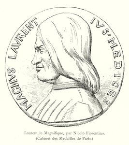 Lorenzo o Magnífico, de Nicolo Fiorentino, Cabinet des Medailles de Paris (gravura) de Italian School