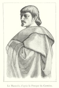 O Masaccio, depois do fresco Carmine (gravura) de Italian School