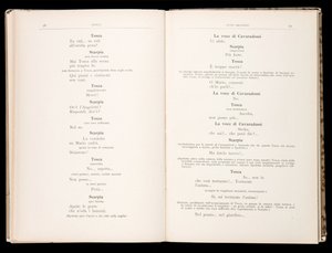 Libretto de Tosca por Giacomo Puccini, Edição Ricordi, Itália de Italian School