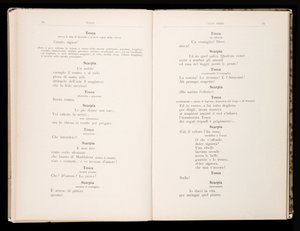 Libretto de Tosca por Giacomo Puccini, Edição Ricordi, Itália de Italian School