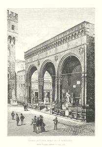 Loggia dei Lanzi, Place de la Seigneurie, Andrea Orgagna, architecte de Italian School