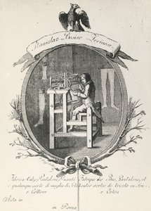 Tear para a confecção de meias, calças e luvas, gravação de cartazes publicitários da empresa Stanislaus Bosiso, Itália de Italian School