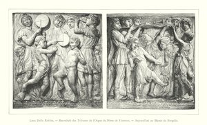 Luca Della Robbia, Bas-reliefs dos Tribunais do Órgão da Cúpula de Florença, agora no Museu Bargello (gravura) de Italian School