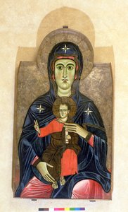 Madonna da Paixão (tempera no painel) de Italian School