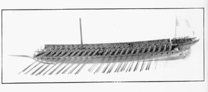 Modelo de uma trirreme veneziana de Italian School