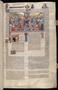Ms 183, f.1r: Christ no templo, em miniatura dos decretos do Equipamento John Andrew Lawrence de Italian School