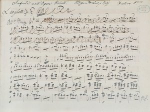Musical Score for Poliuto de Donizetti (tinta sobre papel) de Italian School
