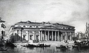 Projecto do século XIX para a Academia de Belas Artes de Veneza, gravura, Itália Século XIX de Italian School