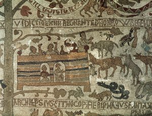 Arca de Noé, 1166 (Mosaico) de Italian School